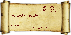 Palotás Donát névjegykártya